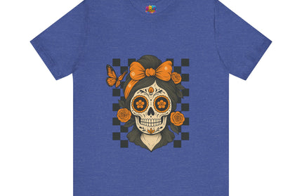 Orange Sugar Skull Girl Shirt