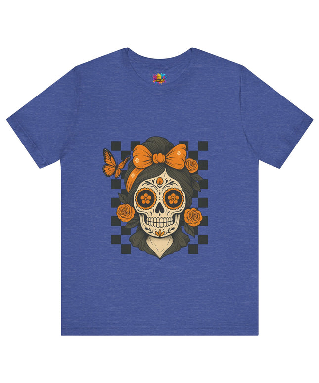 Orange Sugar Skull Girl Shirt
