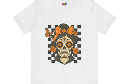 Orange Sugar Skull Girl Shirt