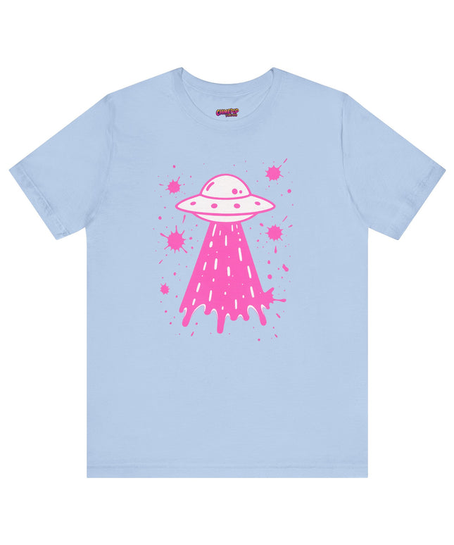 PINK UFO BEAM UP DRIP TEE