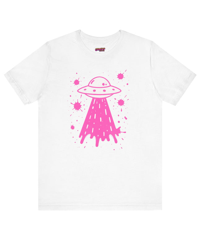 PINK UFO BEAM UP DRIP TEE