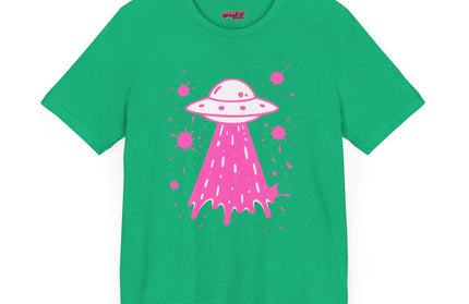 PINK UFO BEAM UP DRIP TEE