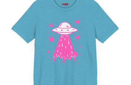 PINK UFO BEAM UP DRIP TEE