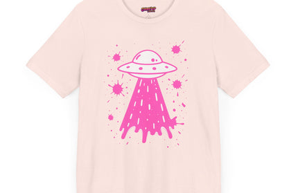 PINK UFO BEAM UP DRIP TEE