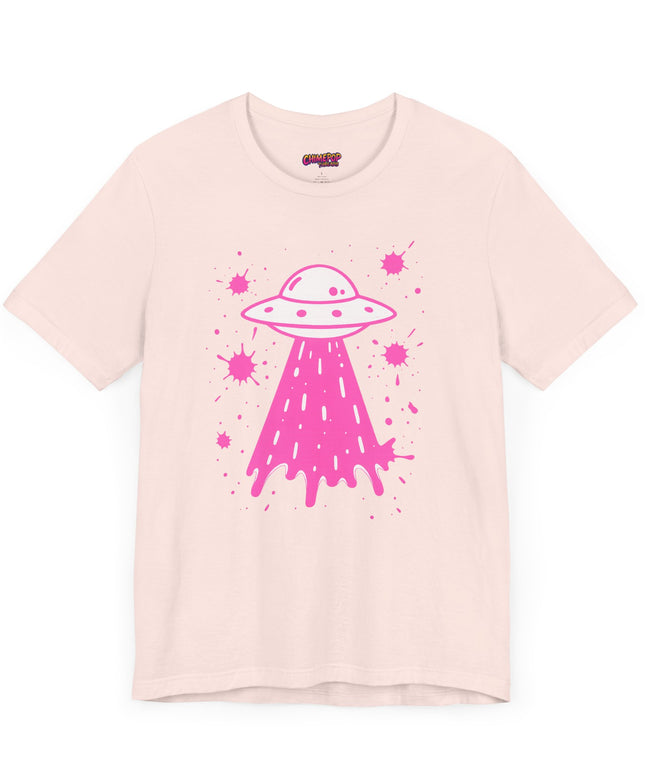 PINK UFO BEAM UP DRIP TEE