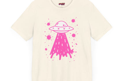 PINK UFO BEAM UP DRIP TEE