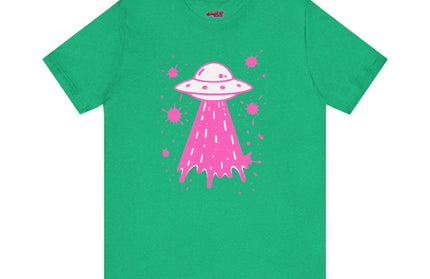 PINK UFO BEAM UP DRIP TEE