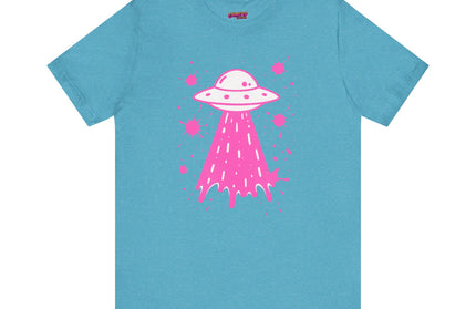PINK UFO BEAM UP DRIP TEE