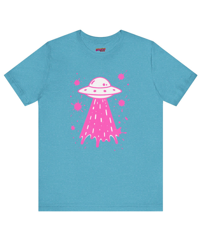 PINK UFO BEAM UP DRIP TEE