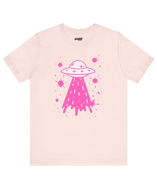 PINK UFO BEAM UP DRIP TEE