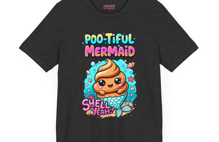 Poo Dressed as Poo-tiful Mermaid T-Shirt