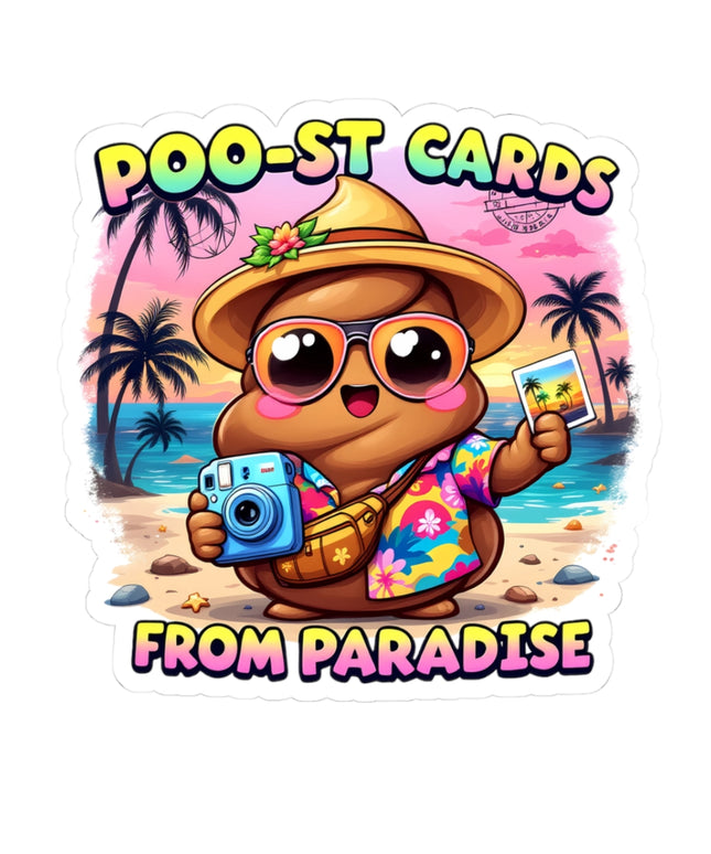 Poo-st Cards From Paradise ChimePop Stickers