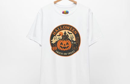 Retro Trick Or Treat Circle Tee