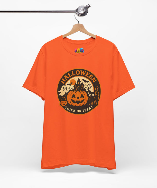 Retro Trick Or Treat Circle Tee