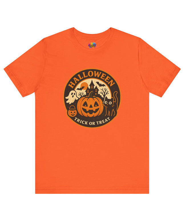 Retro Trick Or Treat Circle Tee