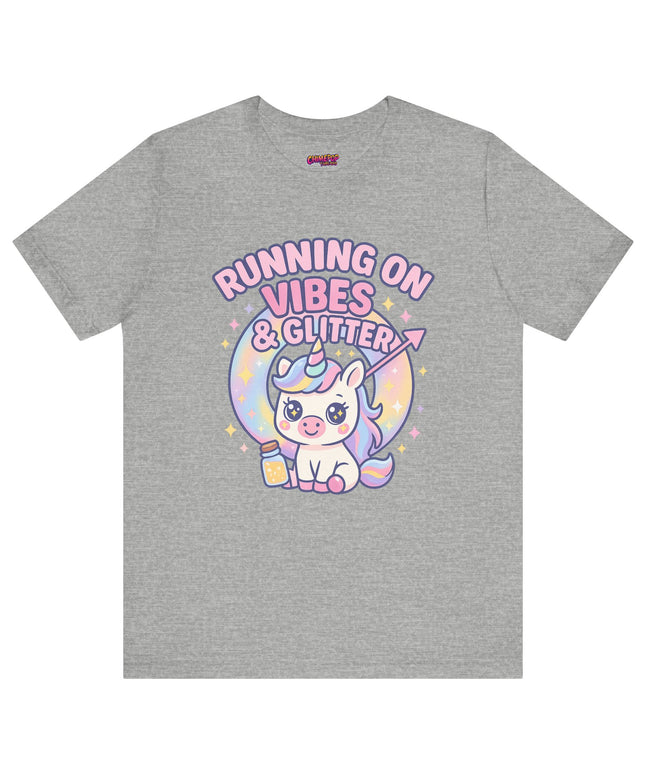 Running on Vibes and Glitter T-Shirt