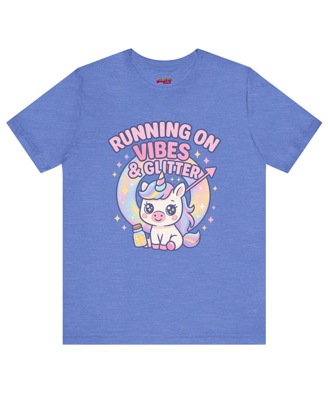 Running on Vibes and Glitter T-Shirt