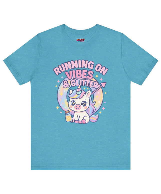 Running on Vibes and Glitter T-Shirt