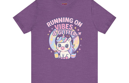 Running on Vibes and Glitter T-Shirt