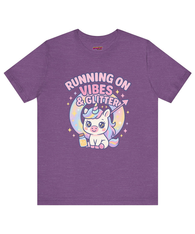 Running on Vibes and Glitter T-Shirt