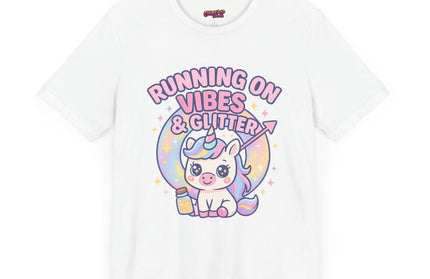 Running on Vibes and Glitter T-Shirt