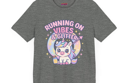 Running on Vibes and Glitter T-Shirt