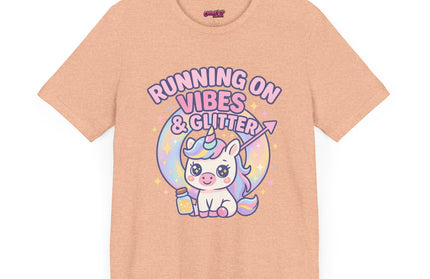 Running on Vibes and Glitter T-Shirt