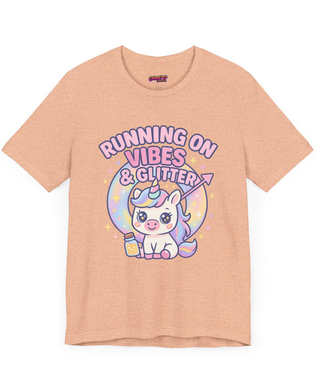 Running on Vibes and Glitter T-Shirt