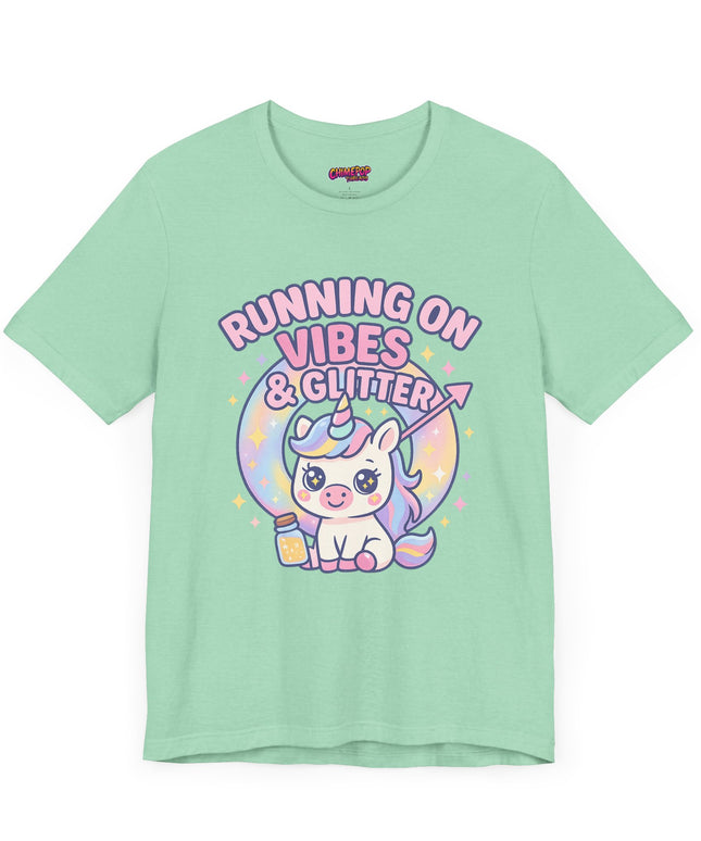 Running on Vibes and Glitter T-Shirt