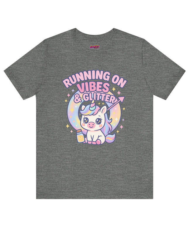Running on Vibes and Glitter T-Shirt