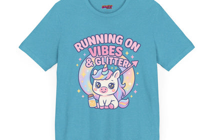 Running on Vibes and Glitter T-Shirt