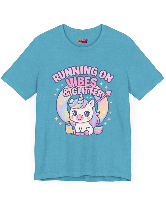 Running on Vibes and Glitter T-Shirt