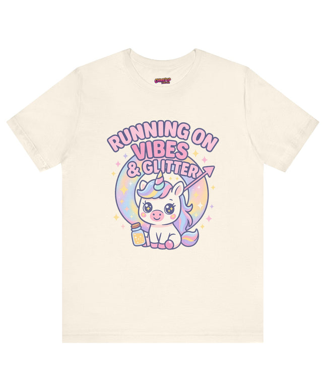 Running on Vibes and Glitter T-Shirt