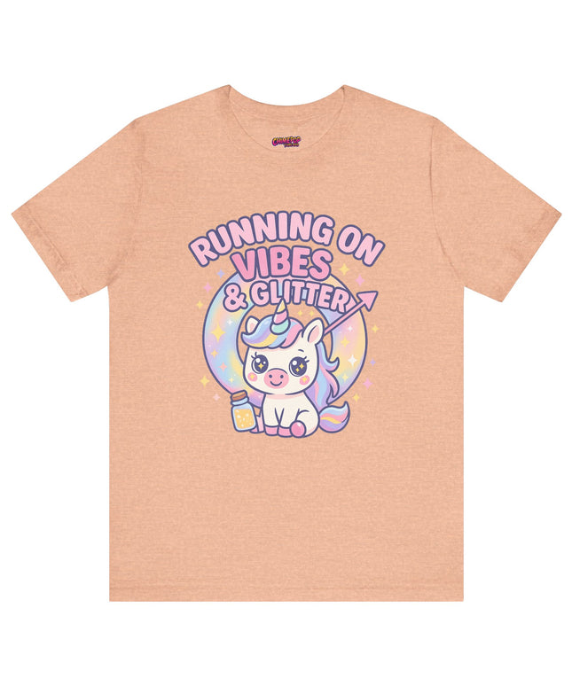 Running on Vibes and Glitter T-Shirt