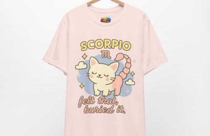 SCORPIO ZODIAC – FELT THAT, BURIED IT KITTY SCORPION TEE