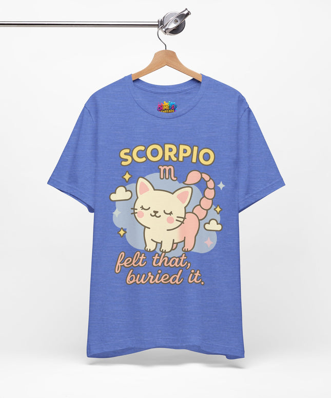SCORPIO ZODIAC – FELT THAT, BURIED IT KITTY SCORPION TEE