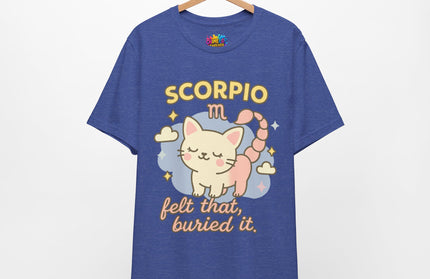 SCORPIO ZODIAC – FELT THAT, BURIED IT KITTY SCORPION TEE