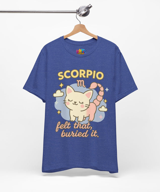 SCORPIO ZODIAC – FELT THAT, BURIED IT KITTY SCORPION TEE