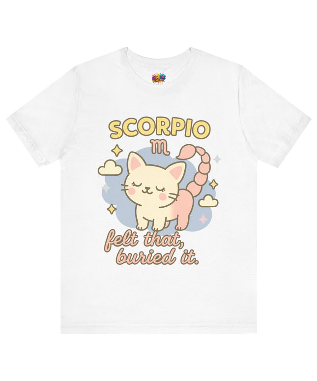 SCORPIO ZODIAC – FELT THAT, BURIED IT KITTY SCORPION TEE