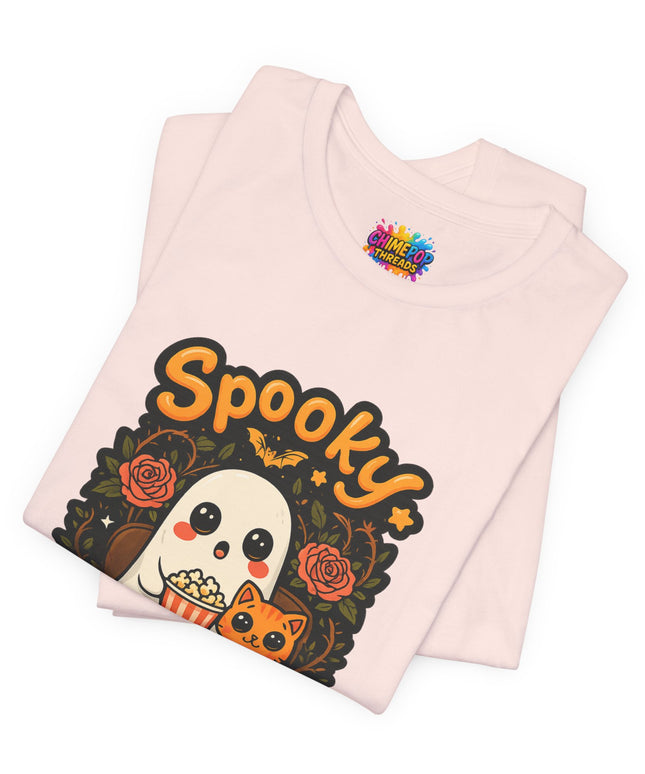 Spooky Ghost Pumpkin Cat Tee