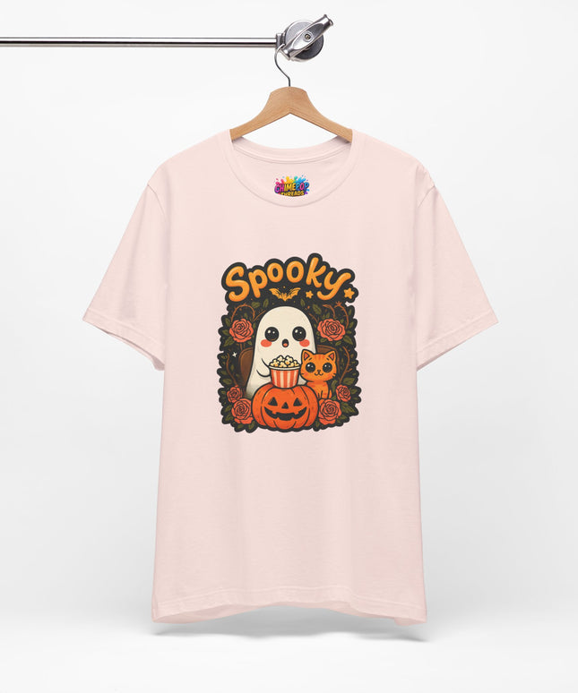Spooky Ghost Pumpkin Cat Tee