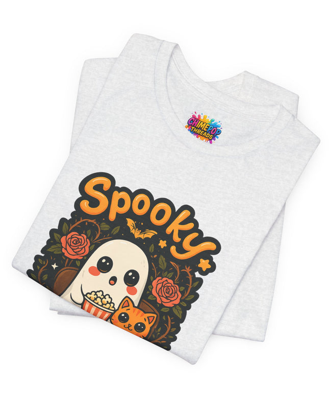Spooky Ghost Pumpkin Cat Tee
