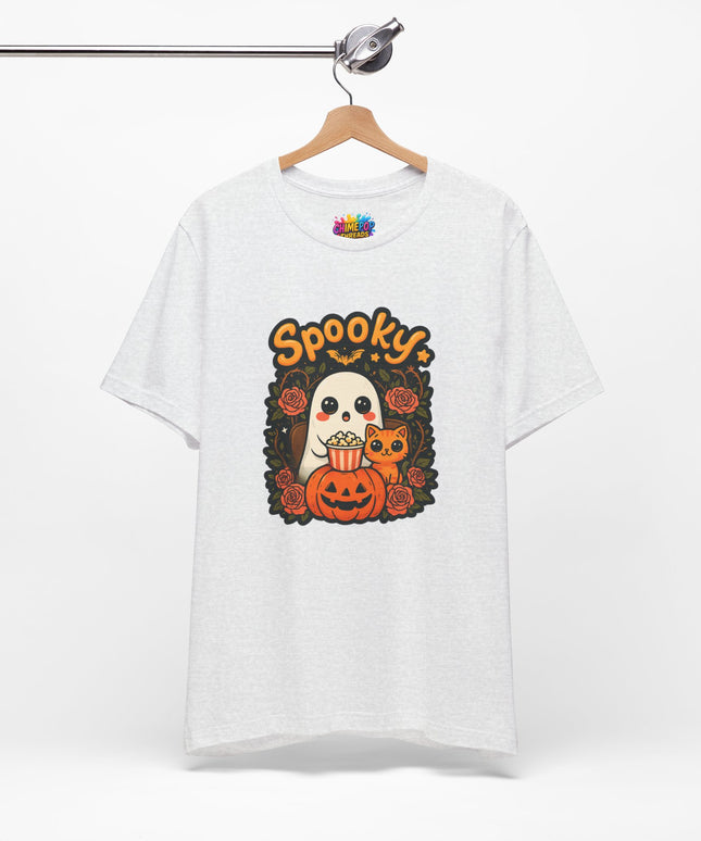 Spooky Ghost Pumpkin Cat Tee