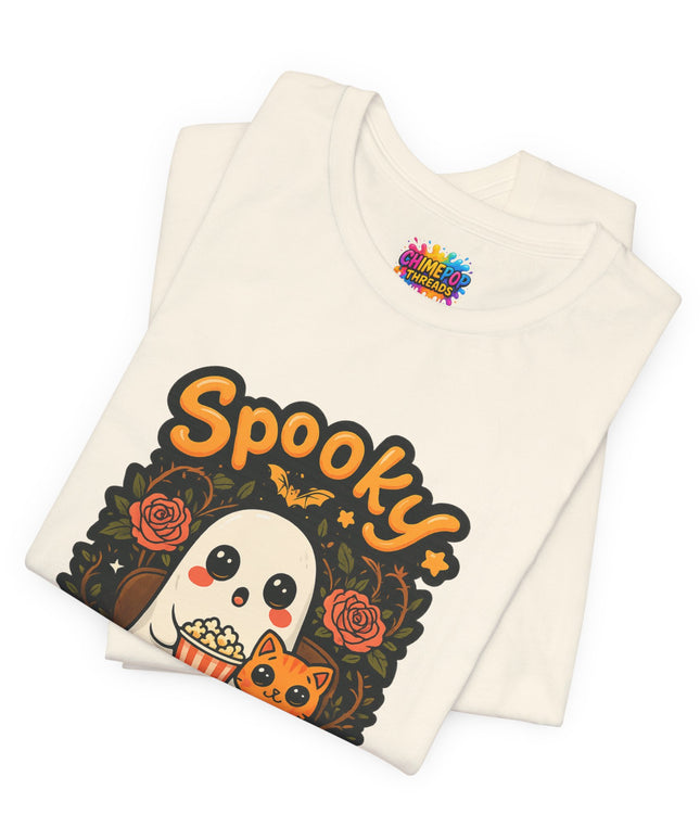 Spooky Ghost Pumpkin Cat Tee