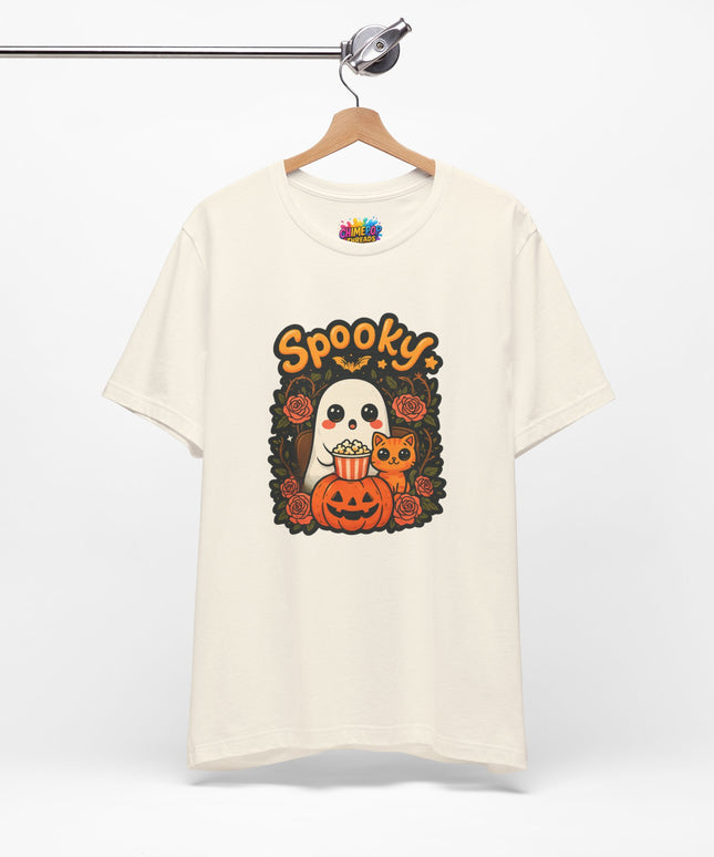Spooky Ghost Pumpkin Cat Tee