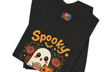 Spooky Ghost Pumpkin Cat Tee
