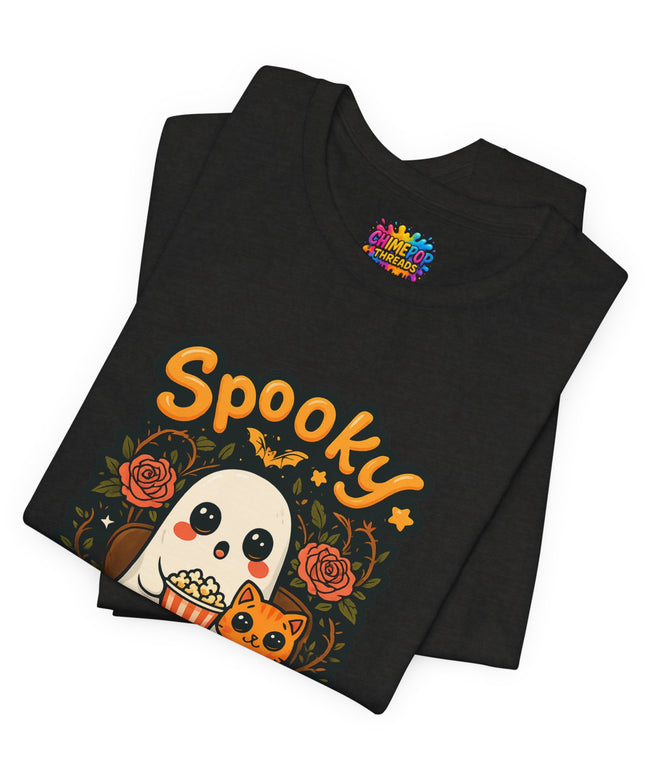 Spooky Ghost Pumpkin Cat Tee