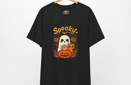 Spooky Ghost Pumpkin Cat Tee