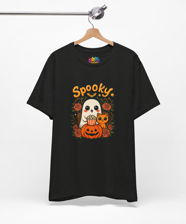 Spooky Ghost Pumpkin Cat Tee