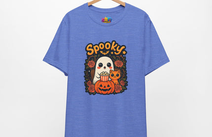 Spooky Ghost Pumpkin Cat Tee